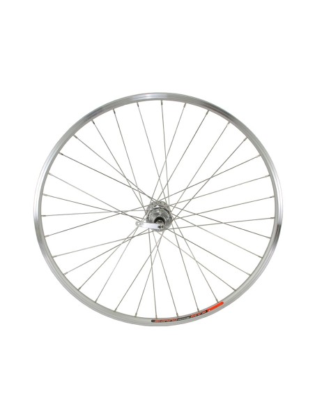 700 Alloy Front 6/Bolt Disk Wheel 36 Spoke 14gSilver 3/8 Q.R/Axle Double Wall Silver.